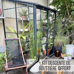 Castorama Serre En Verre Lams Melissa Anthracite 1,70m²