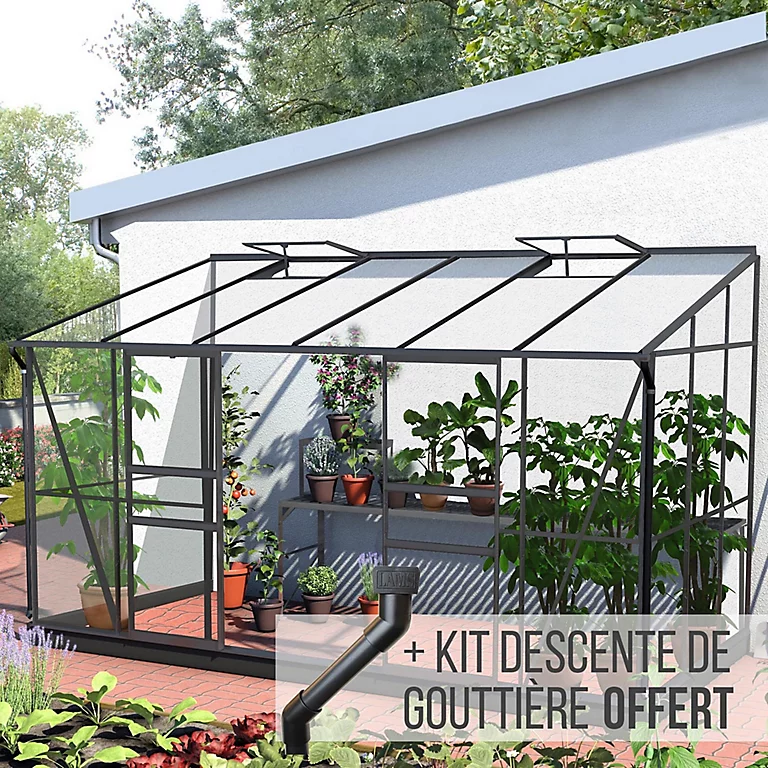 Castorama Serre En Verre Lams Melissa Anthracite 7,20m² 3 Castorama Serre En Verre Lams Melissa Anthracite 7,20m²